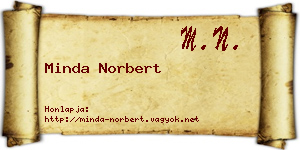 Minda Norbert névjegykártya